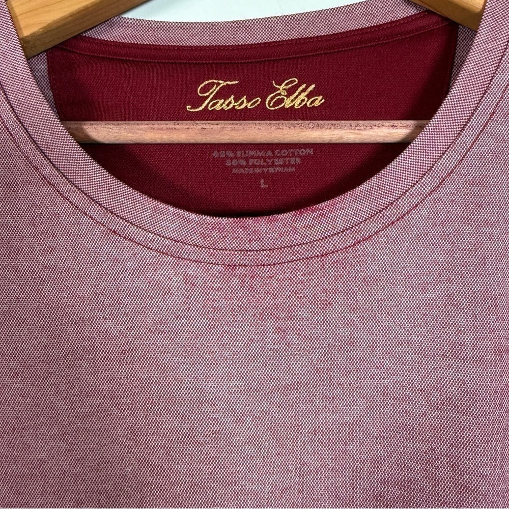 Tasso Elba Supima Cotton Short Sleeve Tee, Size L View 2